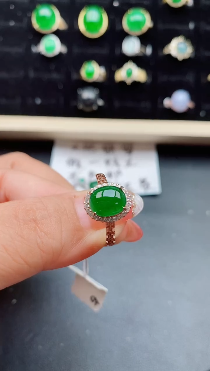 【闪购商品】翡翠戒指银S925镶嵌80550