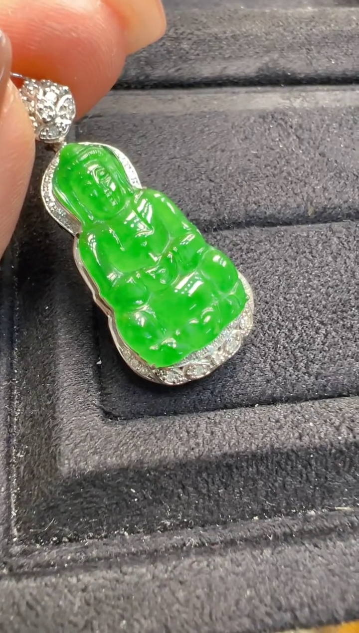 【闪购商品】翡翠吊坠(不含链)18K金镶嵌多样性团购发一件