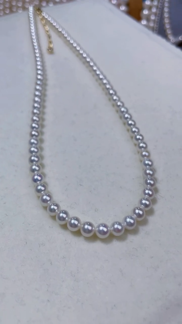 【闪购商品】淡水珍珠银S925镶嵌项链4-5MM