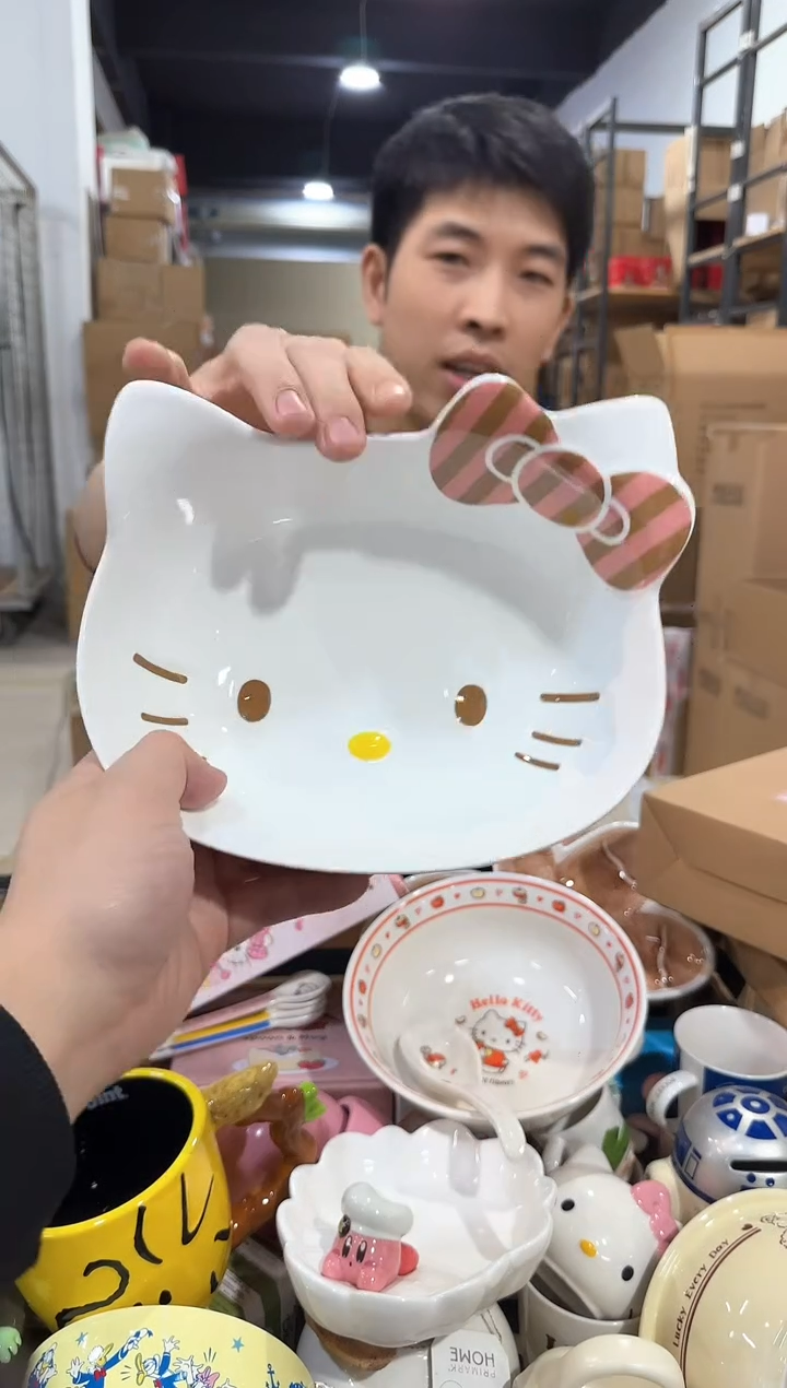 瓷片kt猫深碗   