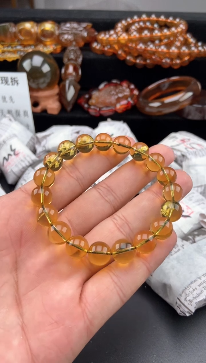 【闪购商品】琥珀手链未镶嵌蓝珀手串