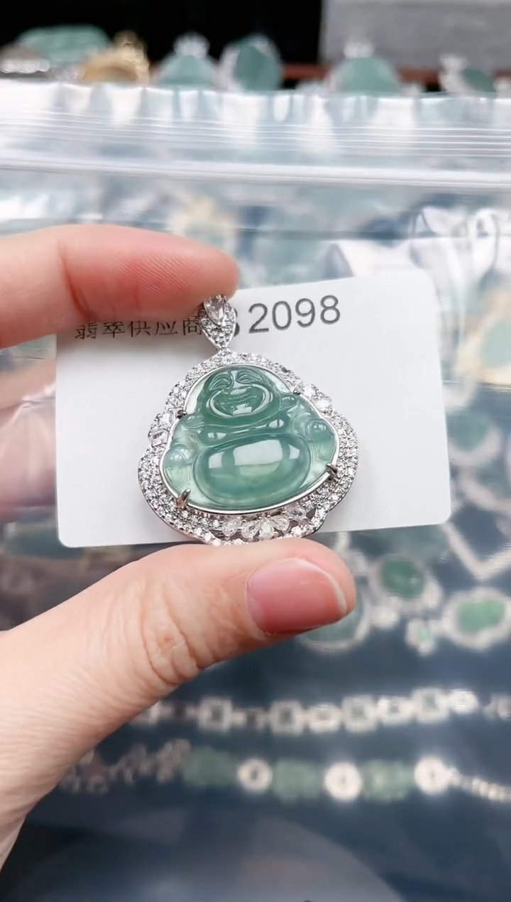 【闪购商品】翡翠颈饰未镶嵌赠皮绳2098