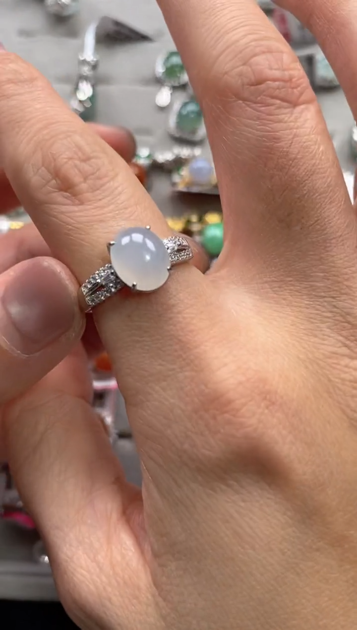 【闪购商品】翡翠戒指银S925镶嵌11111--1