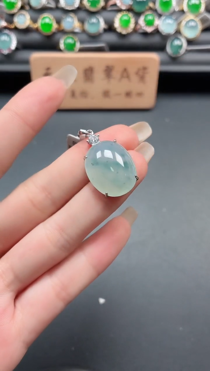 银S925镶嵌戒指翡翠111