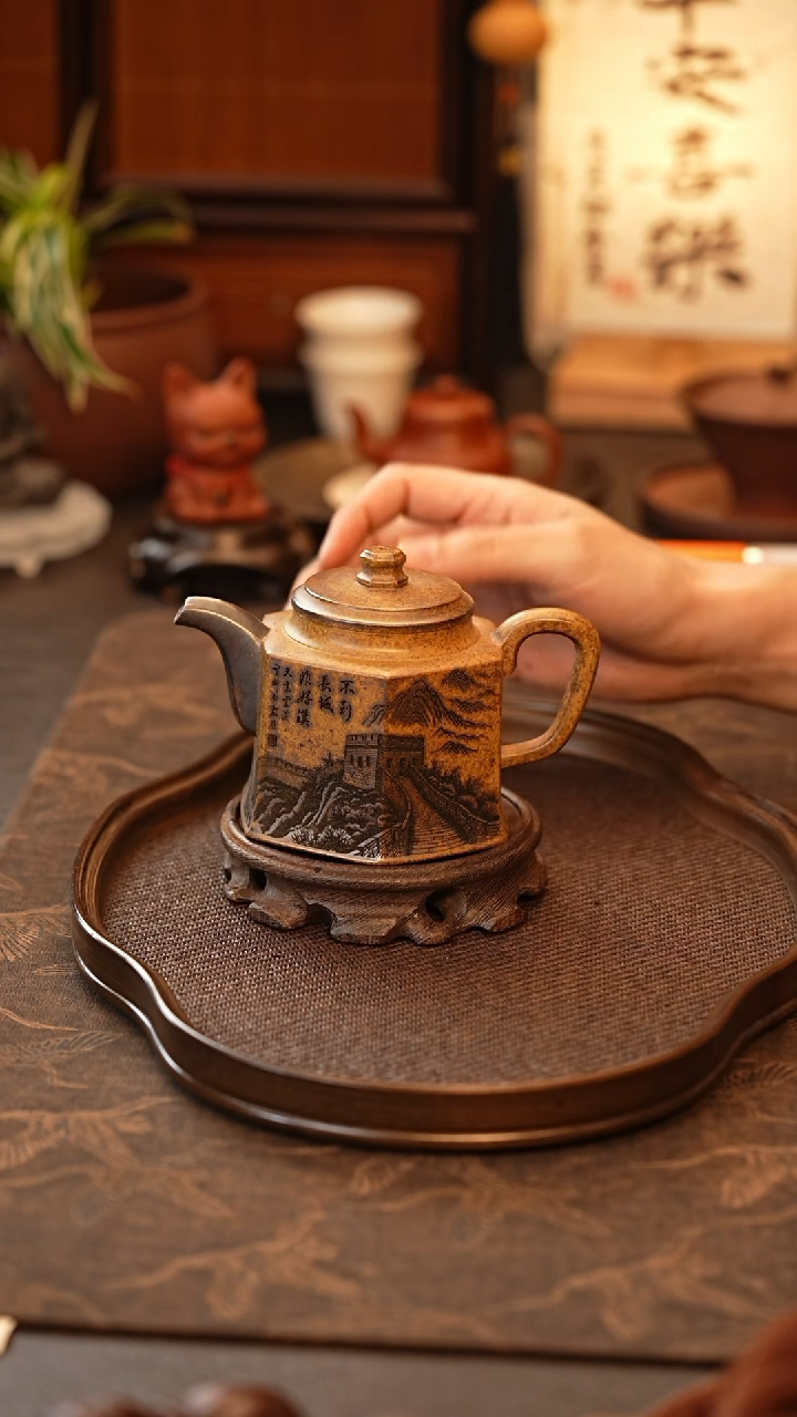 茶壶紫砂柴烧      