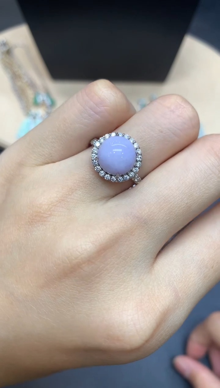 【闪购商品】翡翠戒指银S925镶嵌蛋面【无服务费】