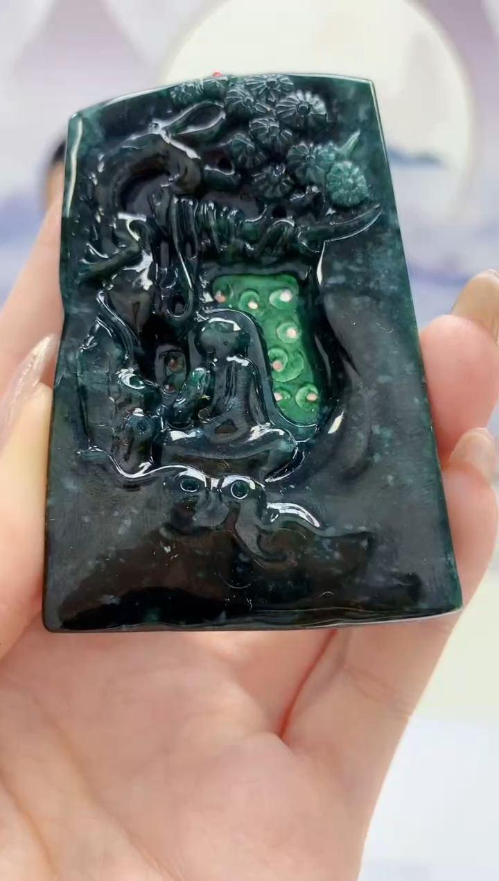 【闪购商品】定制翡翠未镶嵌4812jw-毛货挂件27