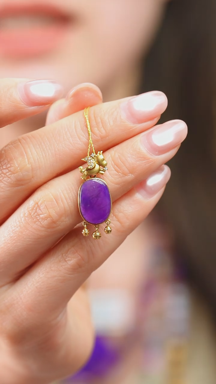 苏纪石（舒俱来）18K金镶嵌吊坠(不含链)222