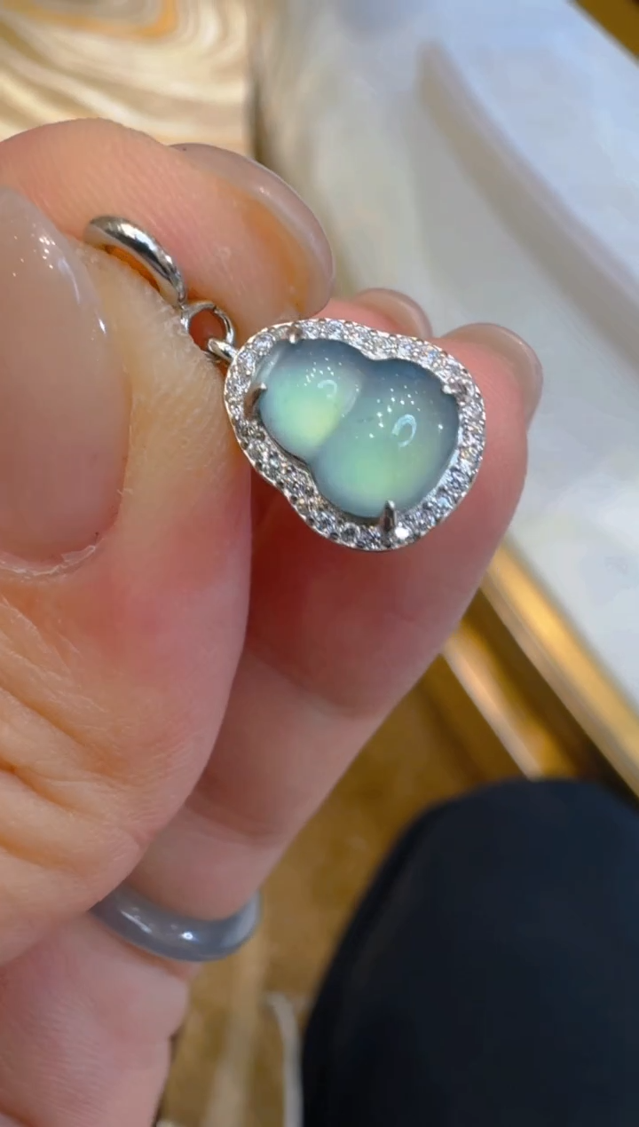 吊坠(不含链)银S925镶嵌翡翠多样性团购发一件