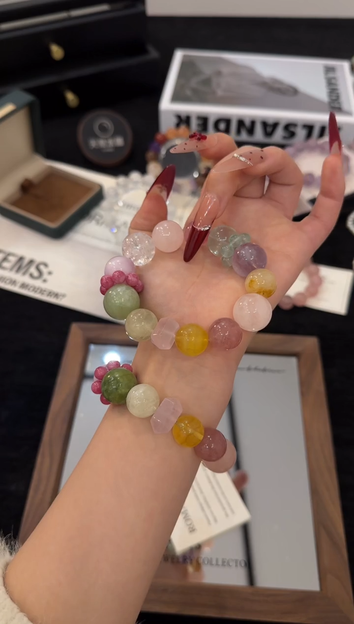未镶嵌手链水晶糖果多巴胺x3646