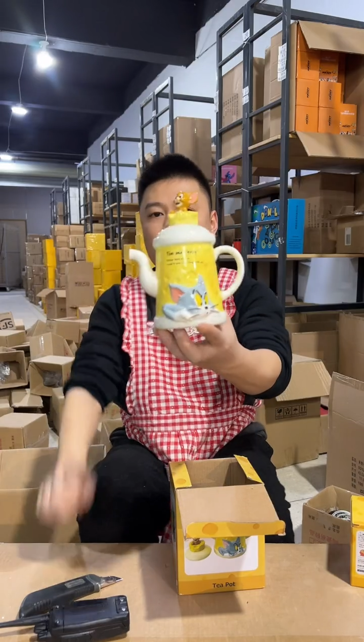 【闪购商品】杯原盒猫和老鼠奶酪茶壶