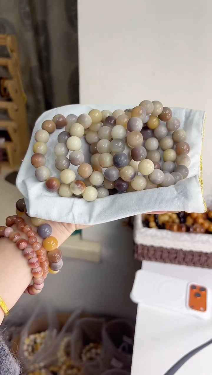 手串菩提根/象牙果e10紫美人玉化苹果13*14mm手串随机