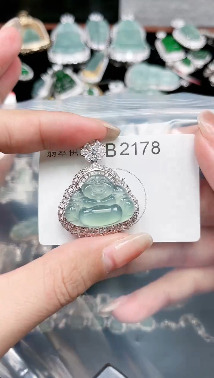 【闪购商品】翡翠颈饰未镶嵌赠皮绳2178