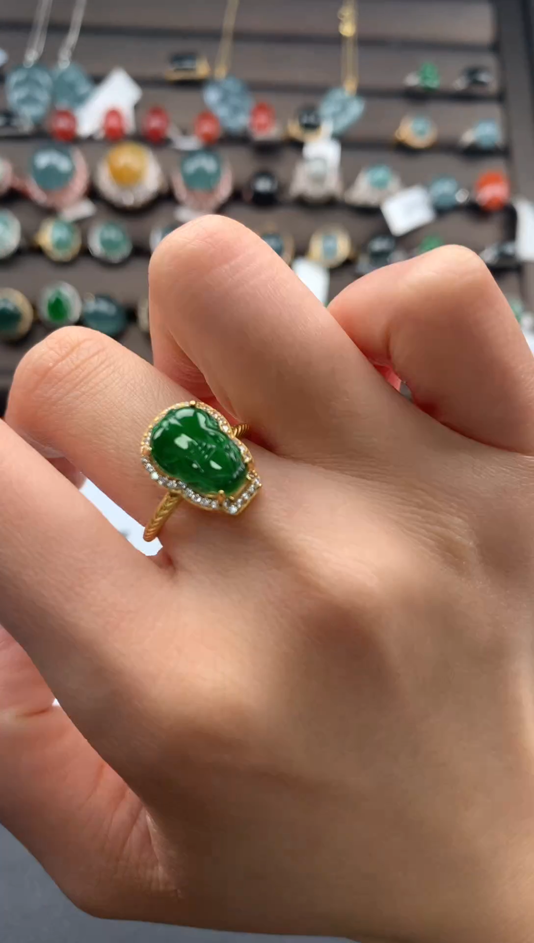 【闪购商品】翡翠戒指银S925镶嵌321321321323