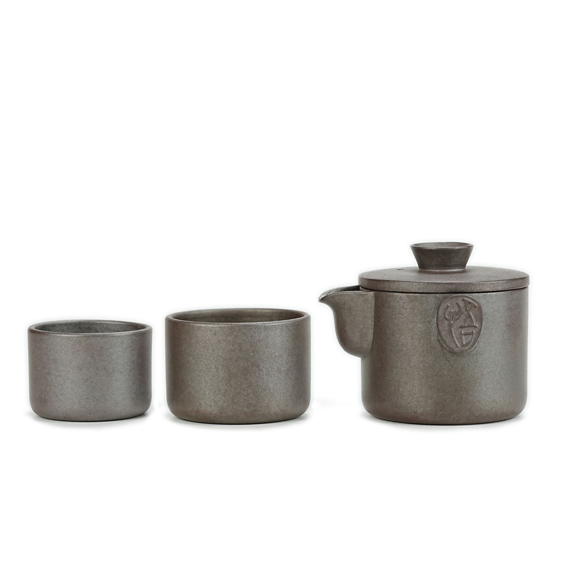 【合道紫砂】【手抓壶套组】快客杯高砂紫泥还原烧220cc精工