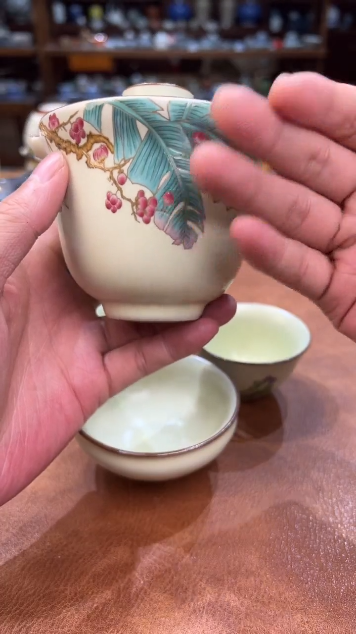 真的很便宜会开片的旅行茶具