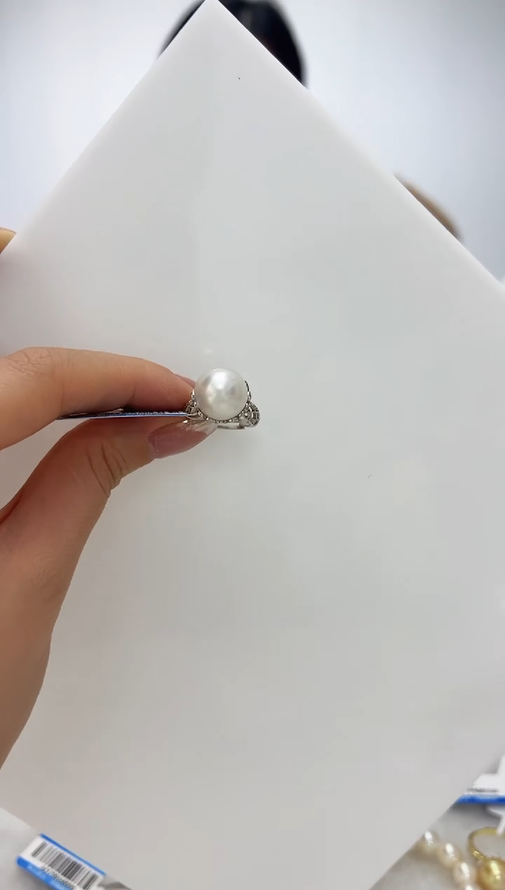 【闪购商品】海水珍珠DA银S925镶嵌戒指  V2856