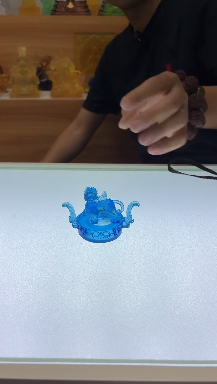 琉璃手工艺品飞龙貔貅香插随机发