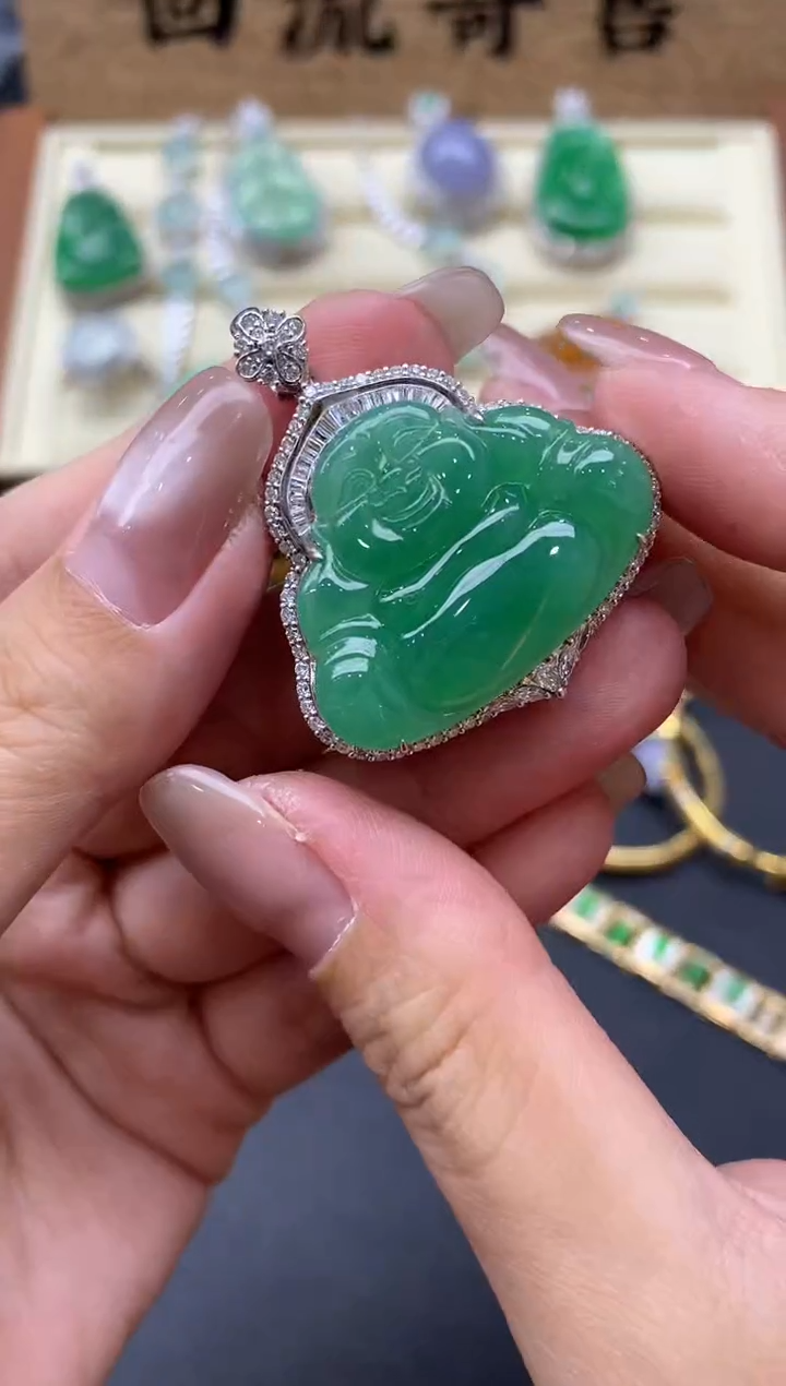 【闪购商品】翡翠颈饰18K金镶嵌629-中国好珍宝