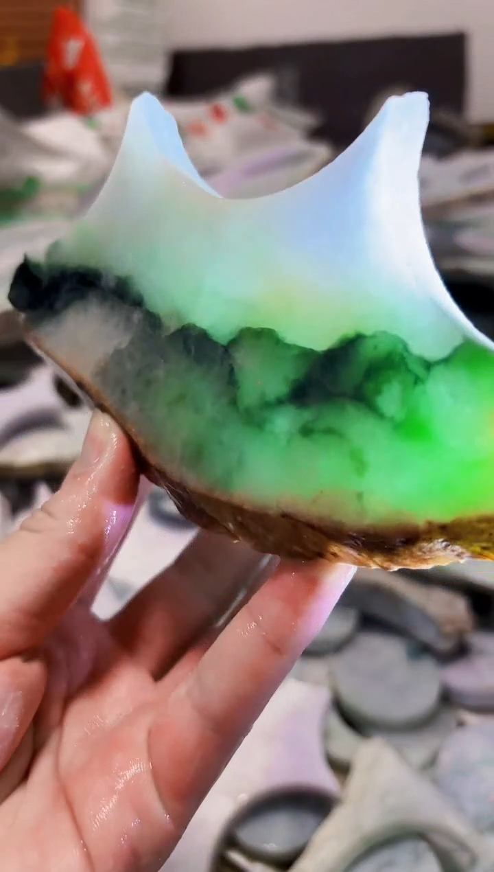 【闪购商品】翡翠颈饰未镶嵌A货白谭1796