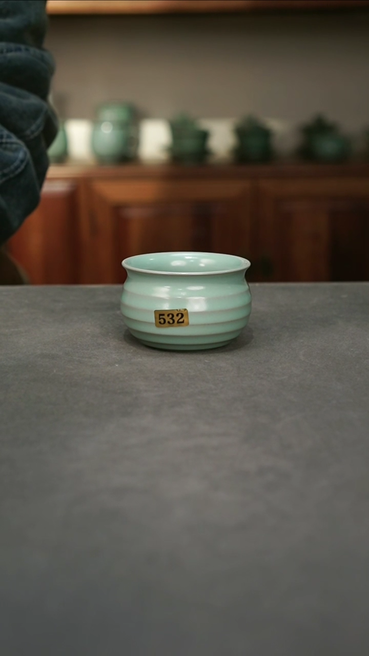 【闪购商品】君子汝瓷【福利】弦纹杯532