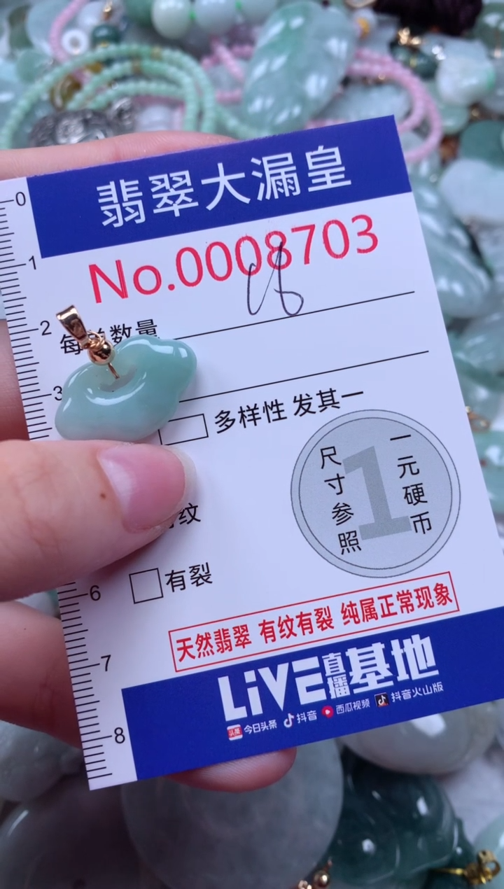 翡翠未镶嵌吊坠(不含链)8709