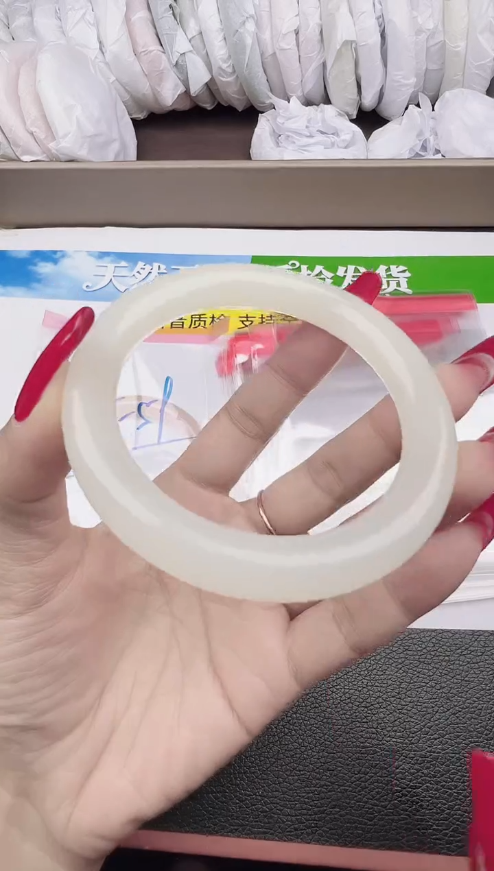 未镶嵌手镯石英质玉圈口55 56