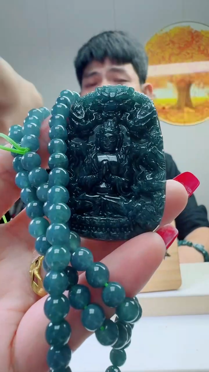 颈饰未镶嵌翡翠天然A货翡翠  多样性随机发其一       