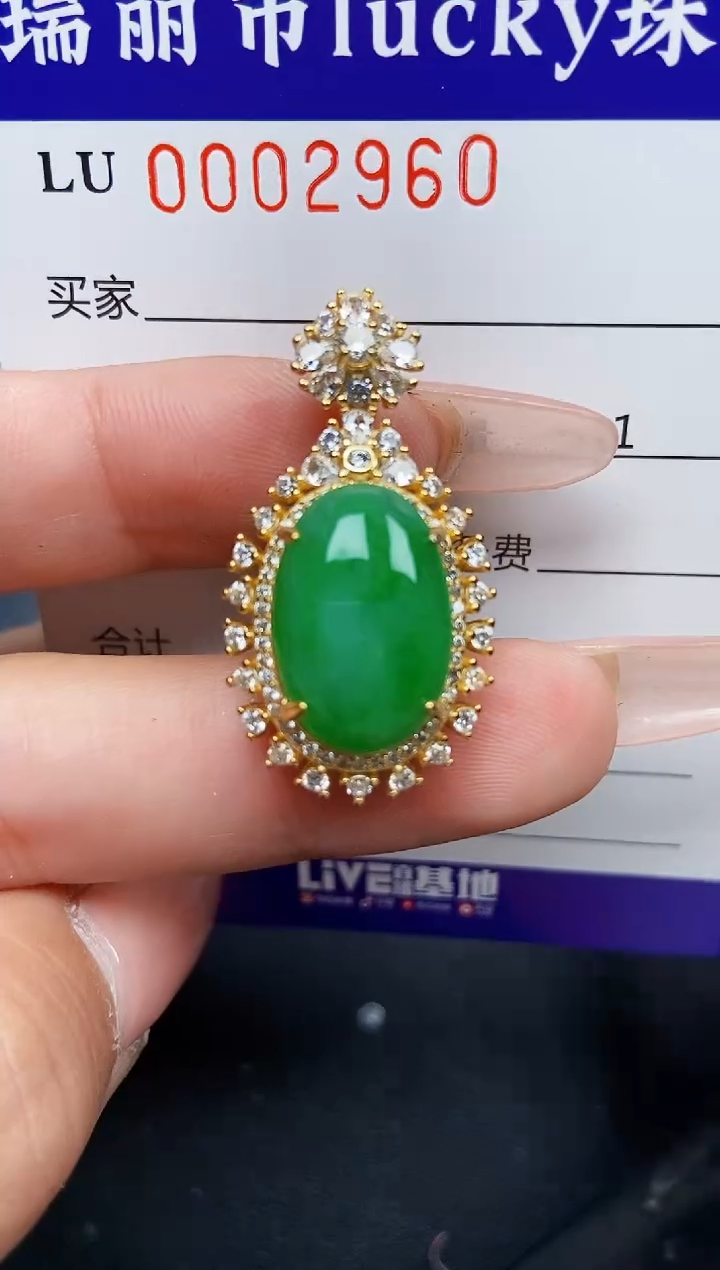 【闪购商品】翡翠颈饰银S925镶嵌2960