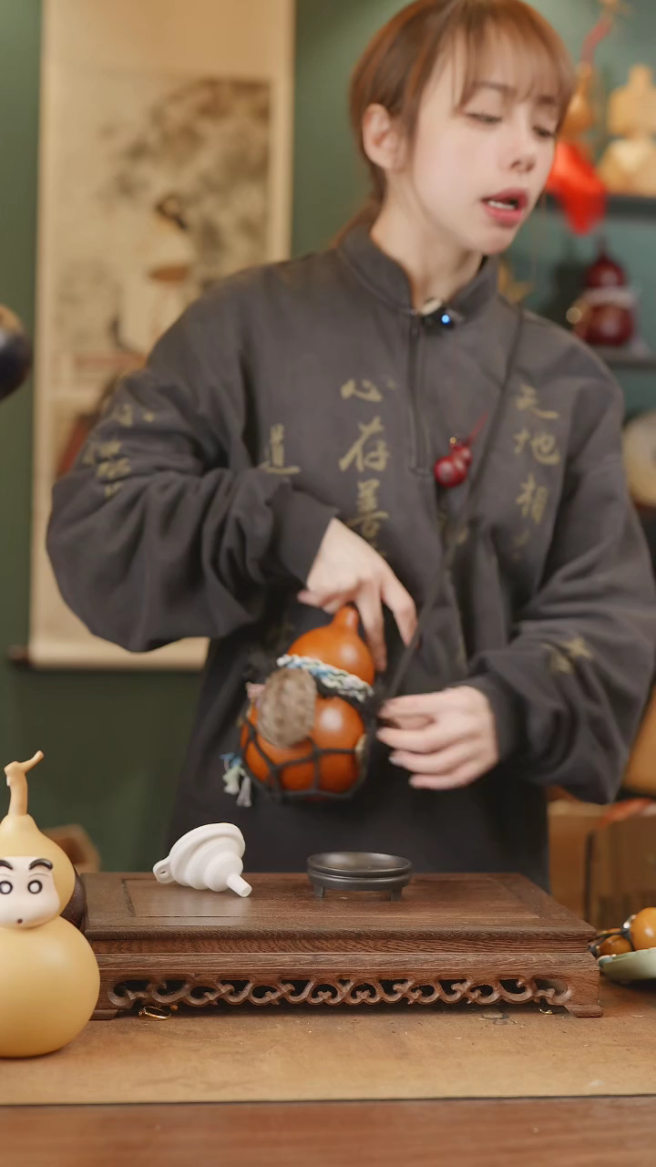 【闪购商品】334号精品天然大漆工艺防渗内胆酒葫芦~