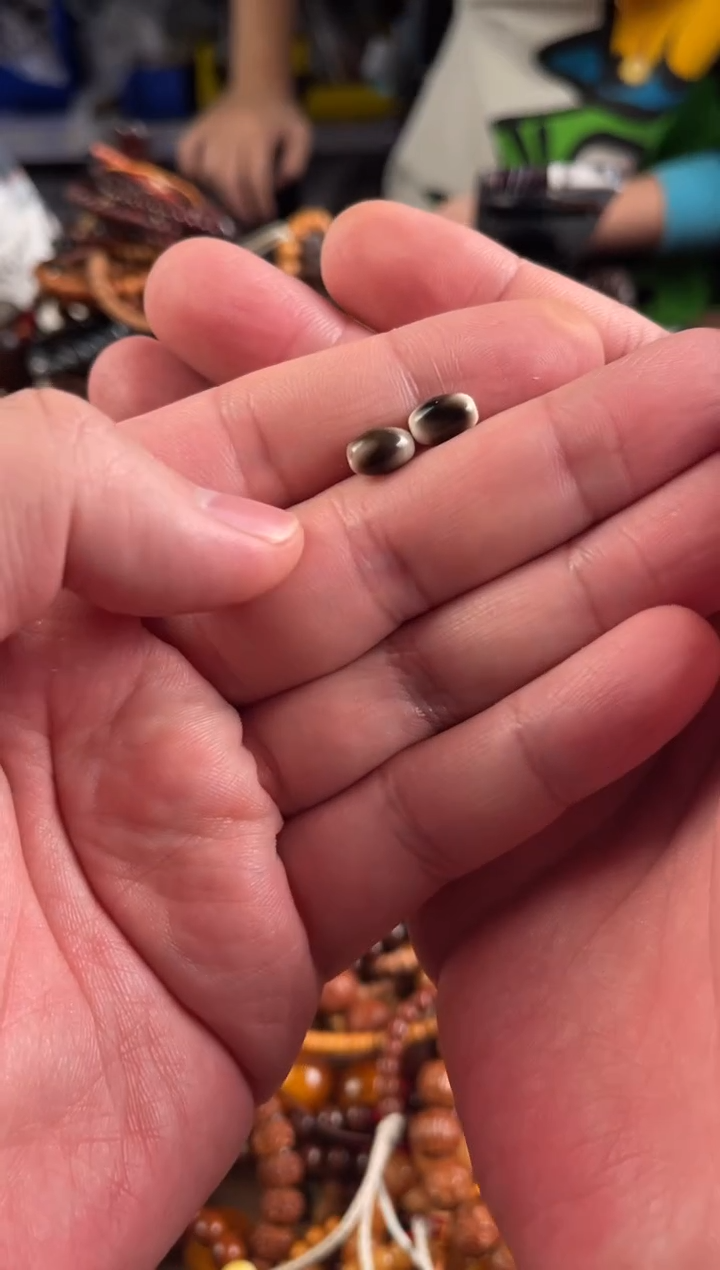 未镶嵌.玛瑙/玉髓王胖子文玩工作室虎牙一对随机发