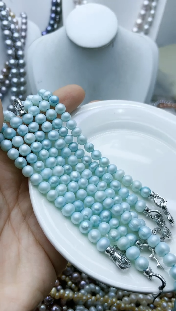 【闪购商品】淡水珍珠颈饰钛钢5