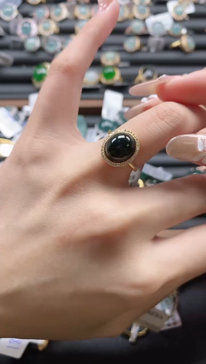 【闪购商品】翡翠戒指银S925镶嵌51511