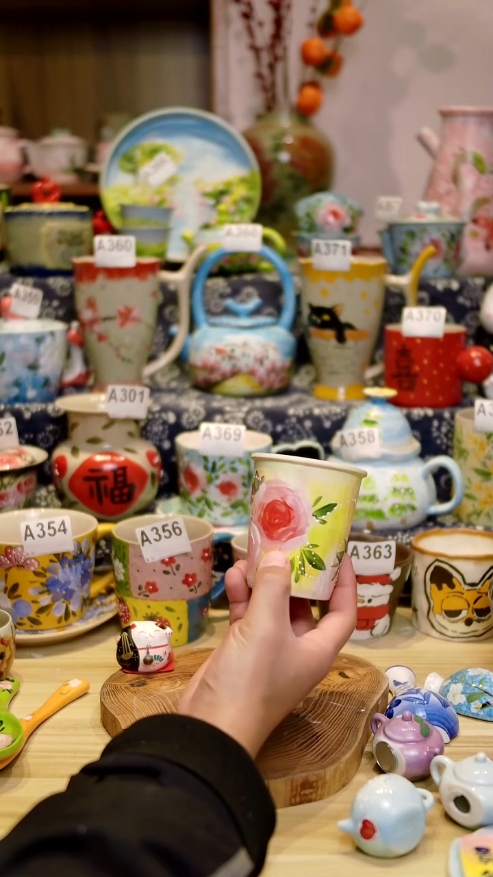 瓷片景德镇釉下彩手绘陶瓷