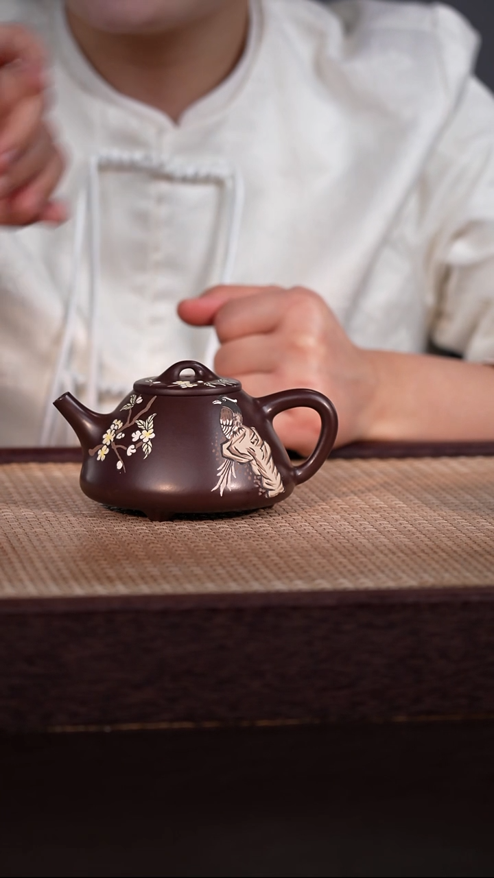 茶壶紫砂黑墩头 200cc