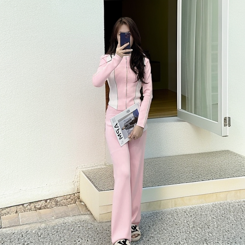 622-623新款洋气复古时尚气质收腰修身运动款