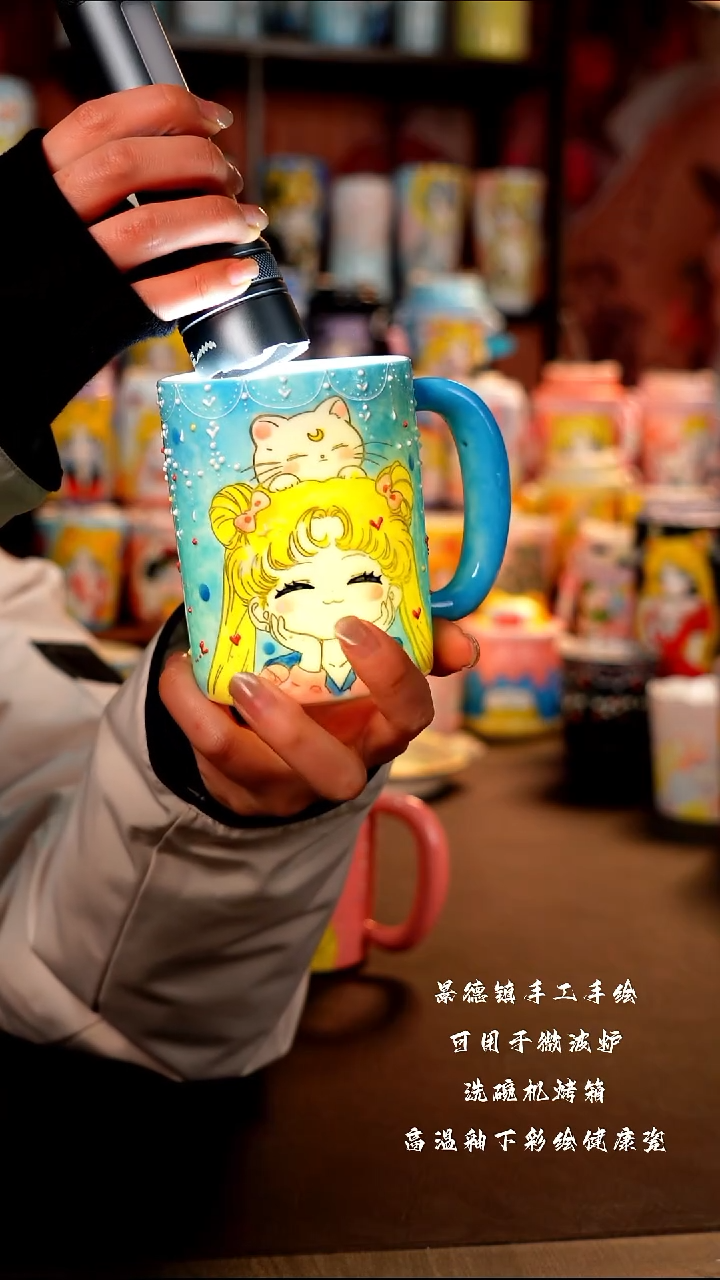 景德镇手工手绘陶瓷杯杯