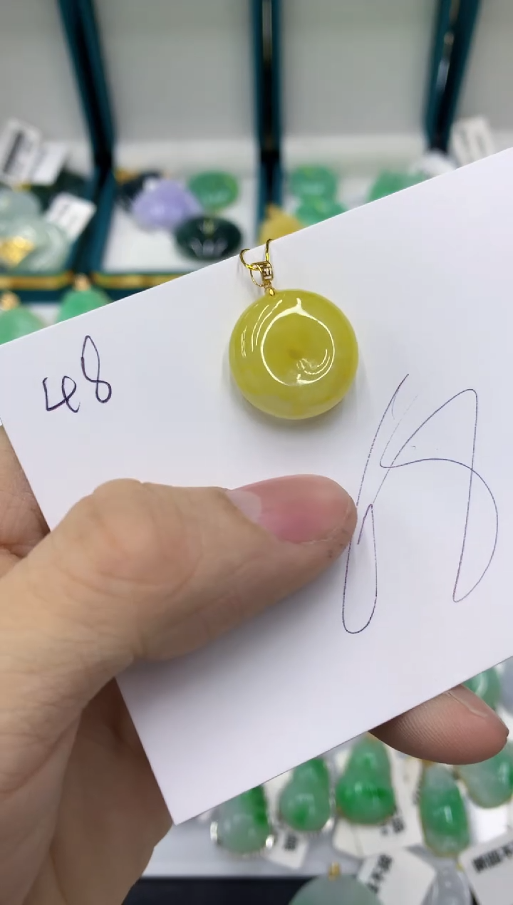 【闪购商品】翡翠颈饰18K金镶嵌11111111111