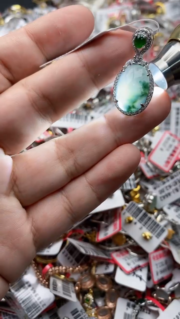 【闪购商品】翡翠戒指银S925镶嵌55555---5