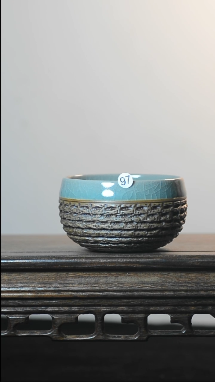 97号手工罗汉杯微瑕清凉寺汝瓷