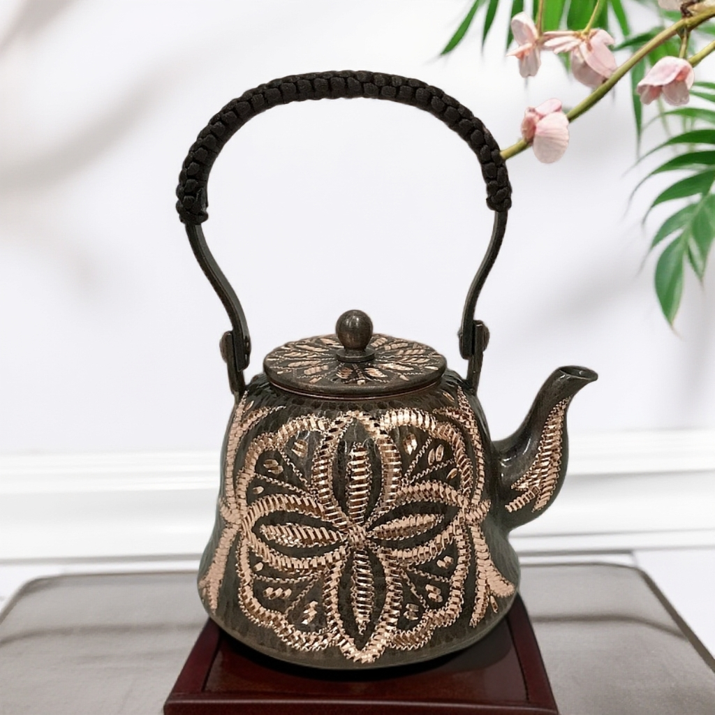 新疆特色纯手工铜茶壶雕花功夫茶具创意家用
