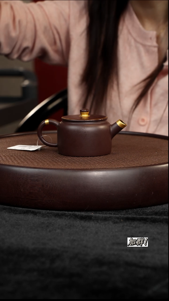 茶壶紫砂HC07803紫泥汉瓦140c