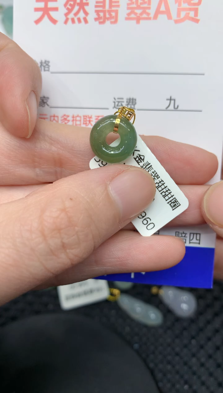【闪购商品】翡翠颈饰18K金镶嵌11111111