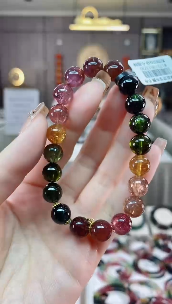 【闪购商品】单圈手串9mm+未镶嵌碧玺一物一证dan