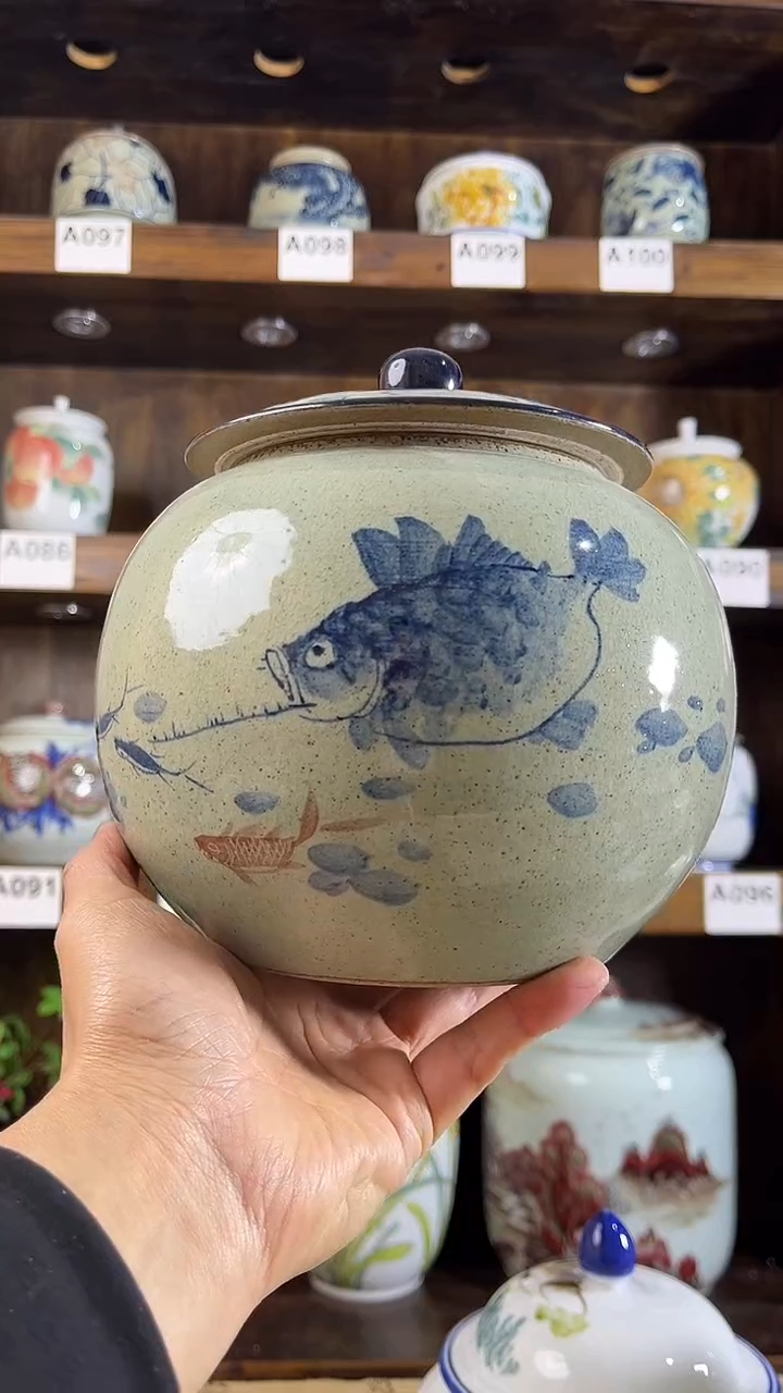 【闪购商品】纯手工手绘和为贵储物罐