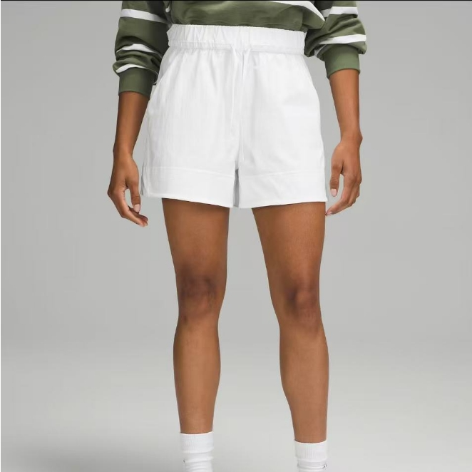 lululemon/露露乐蒙Cinchable waist女士高腰休闲短裤3.5寸