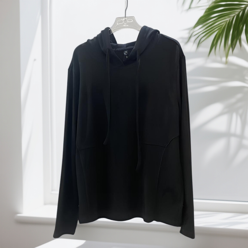 水淼25年秋冬新款时尚潮流休闲发热绒帽衫-1555