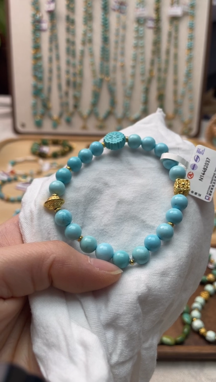 【闪购商品】绿松石手串银S925镶嵌92