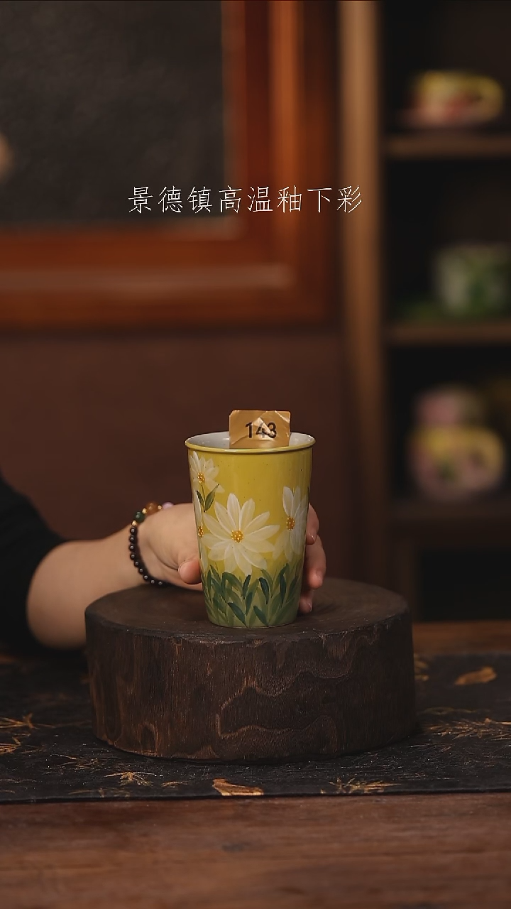 陶瓷景德镇高温釉下手绘陶瓷@L143@