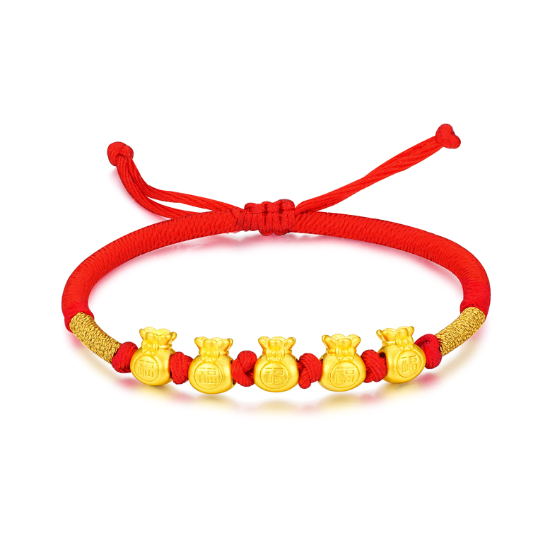 【木木专享】足金999饰品 五福临门（编织款） BP 5092